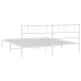 Estructura cama sin colchón con cabecero metal blanco 183x213cm