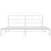 Estructura cama sin colchón con cabecero metal blanco 193x203cm