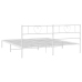 Estructura cama sin colchón con cabecero metal blanco 193x203cm