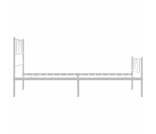 Estructura cama sin colchón con estribo metal blanco 75x190 cm