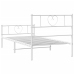 Estructura cama sin colchón con estribo metal blanco 90x190 cm