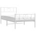 Estructura cama sin colchón con estribo metal blanco 100x190 cm