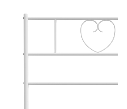 Estructura cama sin colchón con estribo metal blanco 100x190 cm
