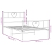 Estructura cama sin colchón con estribo metal blanco 100x190 cm