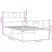 Estructura cama sin colchón con estribo metal blanco 100x190 cm