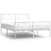 Estructura cama sin colchón con estribo metal blanco 150x200 cm