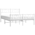 Estructura cama sin colchón con estribo metal blanco 150x200 cm
