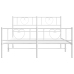 Estructura cama sin colchón con estribo metal blanco 150x200 cm