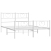 Estructura cama sin colchón con estribo metal blanco 150x200 cm