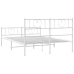 Estructura cama sin colchón con estribo metal blanco 150x200 cm