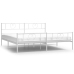 Estructura cama sin colchón con estribo metal blanco 200x200 cm