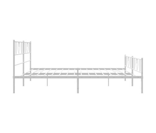 Estructura cama sin colchón con estribo metal blanco 200x200 cm