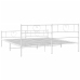 Estructura cama sin colchón con estribo metal blanco 200x200 cm