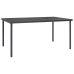 Juego de comedor para jardín 5 piezas acero y textilene negro