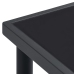 Juego de comedor para jardín 5 piezas acero y textilene negro