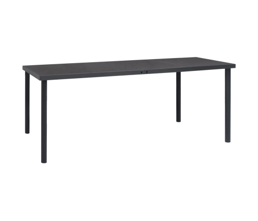 Juego de comedor para jardín 9 piezas acero y textilene negro