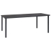 Juego de comedor para jardín 9 piezas acero y textilene negro