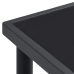 Juego de comedor para jardín 9 piezas acero y textilene negro