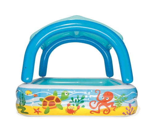 Bestway Piscina para niños con toldo azul 140x140x114 cm