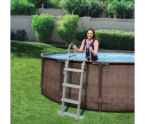 Bestway Escalera de seguridad para piscina 4 peldaños Flowclear 122 cm