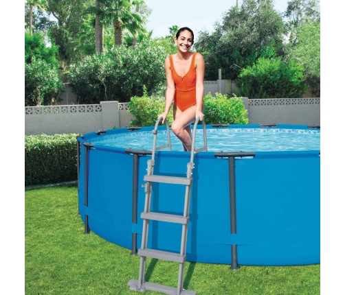 Bestway Escalera de seguridad para piscina 4 peldaños Flowclear 122 cm