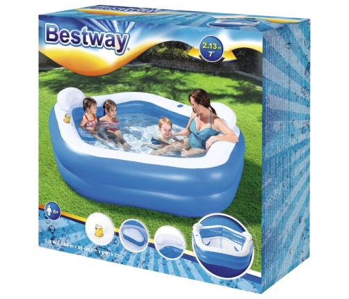 Bestway Piscina Family Fun Lounge 213x206x69 cm