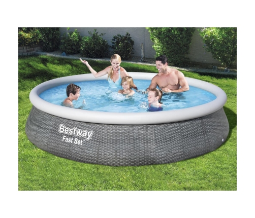 Bestway Piscina hinchable Fast Set con bomba 396x84 cm