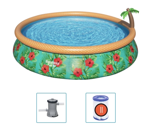 Bestway Piscina hinchable Fast Set serie Paradise Palms 457x84 cm