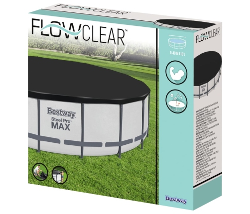 Bestway Flowclear Cubierta para piscina Fast Set 555 cm