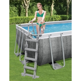 Bestway Escalera de seguridad para piscina 4 peldaños Flowclear 122 cm