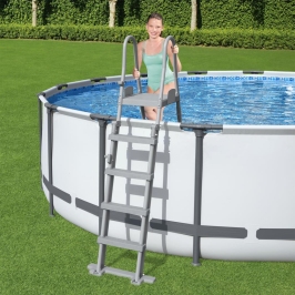 Bestway Escalera de seguridad para piscina 4 peldaños Flowclear 132 cm