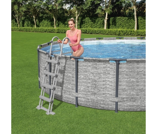 Bestway Escalera de seguridad para piscina 4 peldaños Flowclear 122 cm