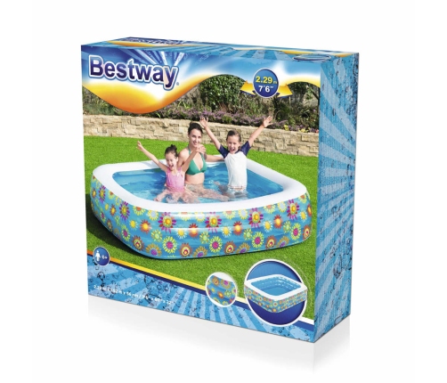 Bestway Piscina hinchable infantil azul 229x152x56 cm