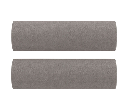 vidaXL Sofá de 2 plazas con cojines tela gris taupe 120 cm