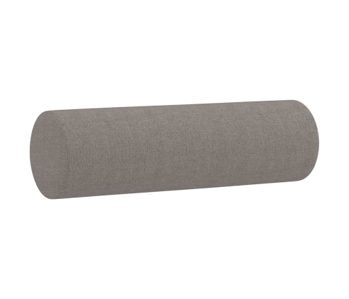 vidaXL Sofá de 2 plazas con cojines tela gris taupe 120 cm