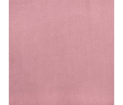 Sofá de 2 plazas con cojines terciopelo rosa 120 cm