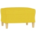 Sillón con taburete tela amarillo claro 60 cm