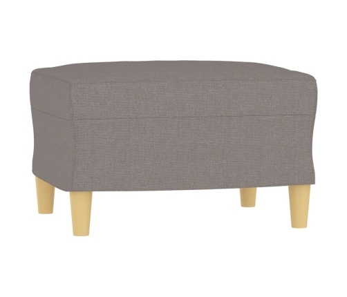 Sillón con taburete tela gris taupe 60 cm