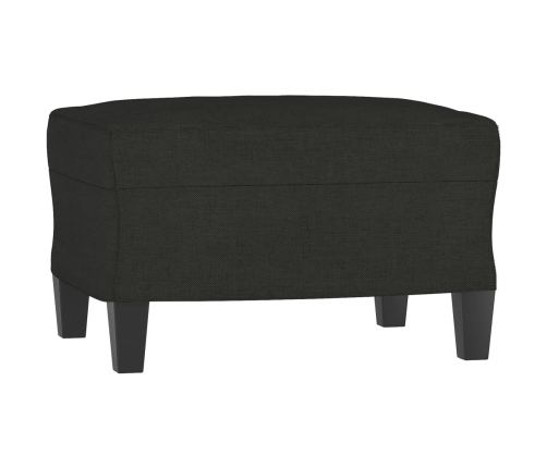 Sillón con taburete tela negro 60 cm