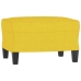 vidaXL Sillón con taburete tela amarillo claro 60 cm