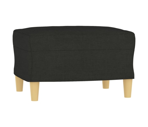 Sillón con taburete tela negro 60 cm