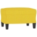 Sillón con taburete tela amarillo claro 60 cm