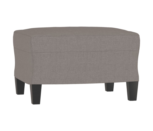 Sillón con taburete tela gris taupe 60 cm