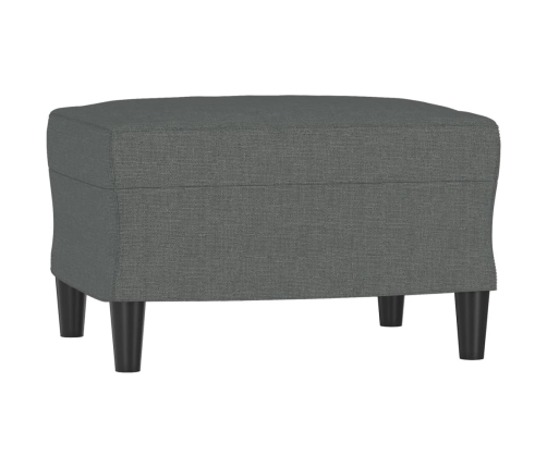 Sillón con taburete tela gris oscuro 60 cm