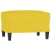 Sillón con taburete tela amarillo claro 60 cm