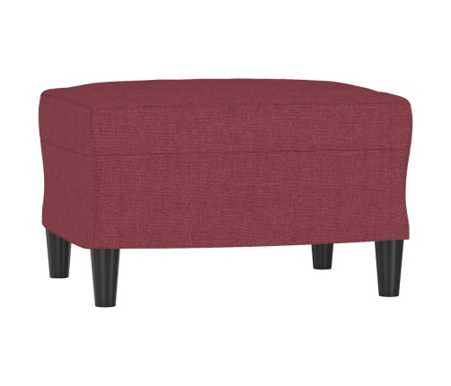 Sillón con taburete tela rojo tinto 60 cm