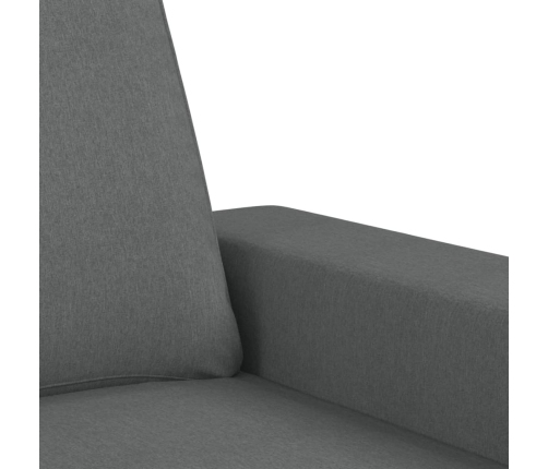 Sillón con taburete tela gris oscuro 60 cm