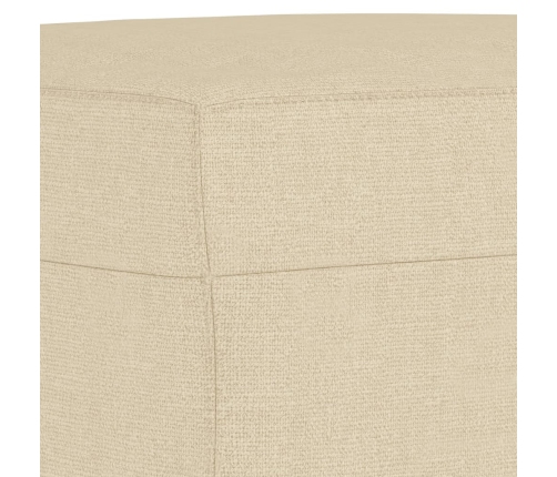 Sillón con taburete tela crema 60 cm