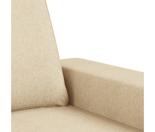 Sillón con taburete tela crema 60 cm