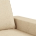 Sillón con taburete tela crema 60 cm